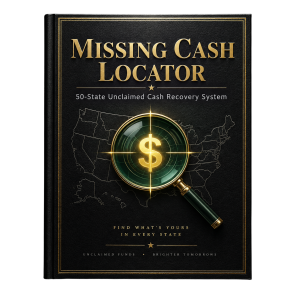 Missing Cash Locator: 50-State Unclaimed Cash Search, 70% Full Funnel