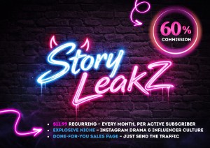 StoryLeakZ · Daily Celeb Gossip · $19.99 Recurring · 60% Rebills