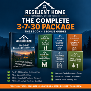 The Resilient Home — 3-7-30 Household Resilience Plan